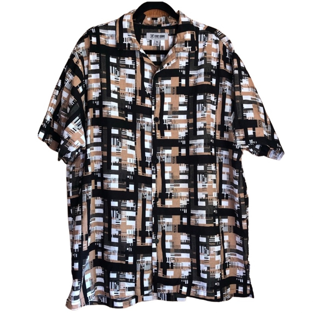Stacy Adams Linen/Cotton Casual Button Down Shirt XXL